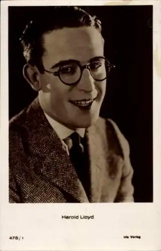 Ak Schauspieler Harold Lloyd, Portrait