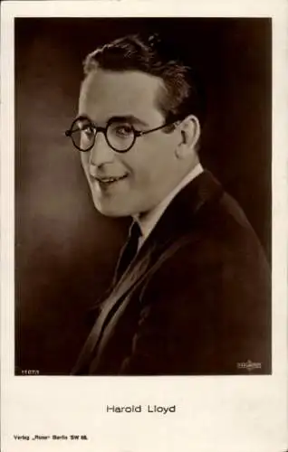 Ak Schauspieler Harold Lloyd, Portrait