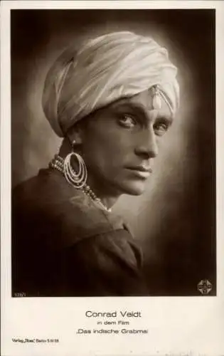 Ak Schauspieler Conrad Veidt, in dem Film Das indische Grabmal, Portrait