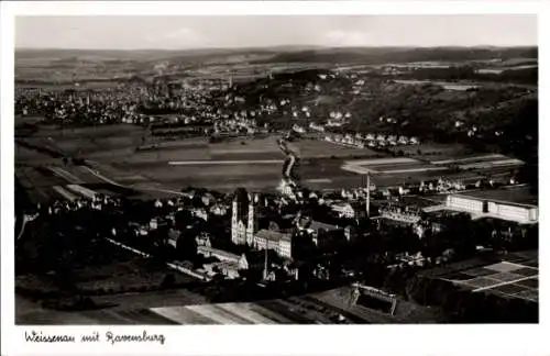 Ak Weißenau Ravensburg in Württemberg Oberschwaben, Ravensburg, Fliegeraufnahme