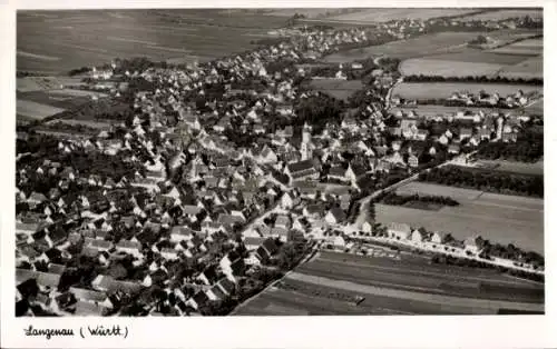 Ak Langenau in Württemberg, Fliegeraufnahme