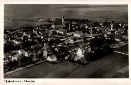 Ak Pfaffenhausen in Oberschwaben Unterallgäu, Fliegeraufnahme