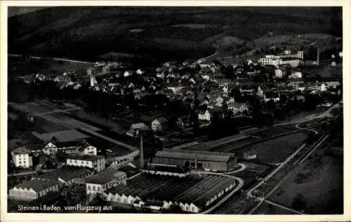 Ak Steinen in Baden Schwarzwald, Fliegeraufnahme