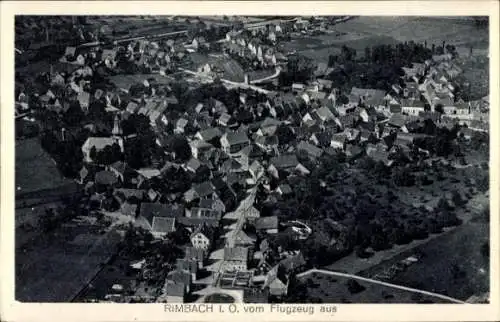 Ak Rimbach im Odenwald, Gesamtansicht, Fliegeraufnahme