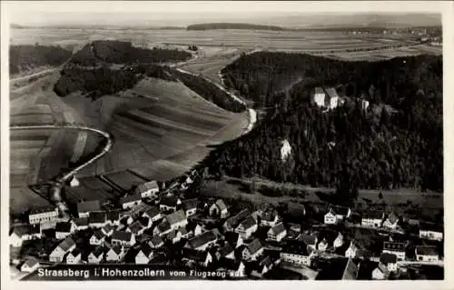 Ak Straßberg im Zollernalbkreis, Fliegeraufnahme
