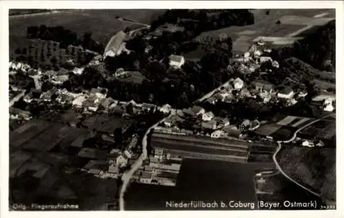 Ak Niederfüllbach bei Coburg Oberfranken, Fliegeraufnahme