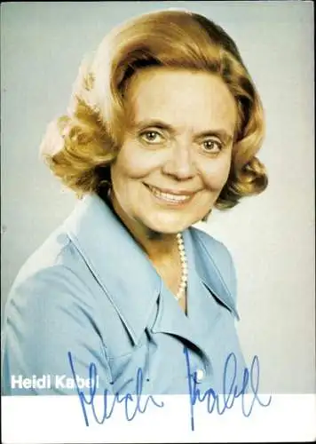 Ak Schauspielerin Heidi Kabel, Portrait, Autogramm, Perlen