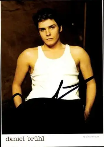 Ak Schauspieler Daniel Brühl, Portrait, Autogramm