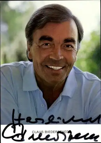 Ak Schauspieler Claus Biederstaedt, Portrait, Autogramm