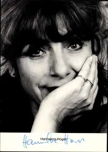 Ak Schauspielerin Hannelore Hoger, Portrait, Autogramm