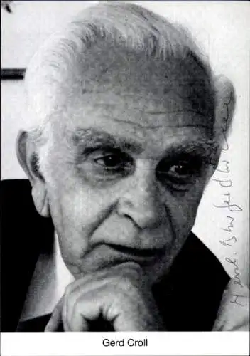 Ak Schauspieler Gerd Croll, Portrait, Autogramm