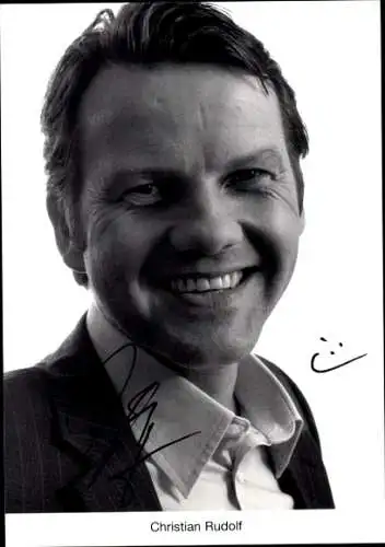 Ak Schauspieler Christian Rudolf, Portrait, Autogramm, Lindenstraße, ARD