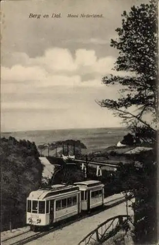 Ak Berg en Dal Gelderland Niederlande, Straßenbahn, Panorama