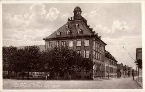 Ak Gernsheim am Rhein Hessen, Realschule Ernst-Ludwigstraße