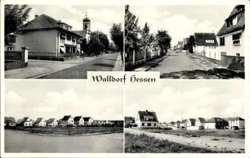 Ak Walldorf in Hessen, Teilansichten, Straßenpartien, Wohnhäuser