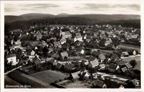 Ak Hüttenrode Blankenburg Harz, Totalansicht, Fliegeraufnahme