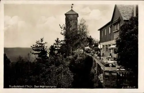 Ak Rudolstadt in Thüringen, Marienturm, Gasthaus