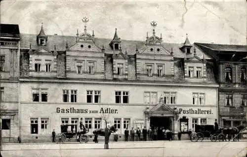 Ak Rudolstadt in Thüringen, Gasthaus zum Adler, Posthalterei, Inh. Rud. Streitberger