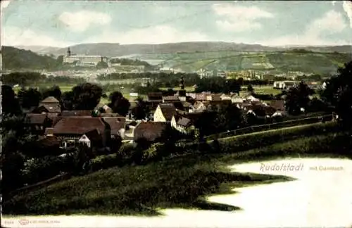 Ak Rudolstadt in Thüringen, Panorama, Cumbach