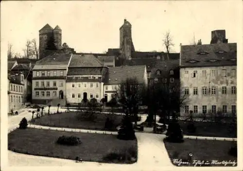 Ak Stolpen in Sachsen, Schloss, Marktplatz