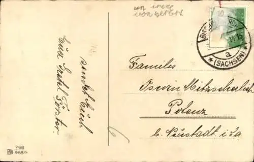 Ak Glückwunsch Neujahr, Zeppelin, Ortspartie