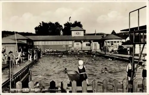 Ak Bensheim an der Bergstraße Hessen, Schwimmbad