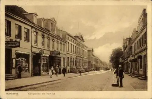 Ak Hamburg Wandsbek, Königstraße, Rathaus