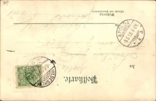 Künstler Ak Flitterwochen, Liebespaar