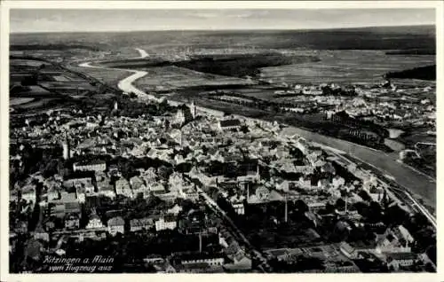 Ak Kitzingen in Mainfranken Bayern, Fliegeraufnahme