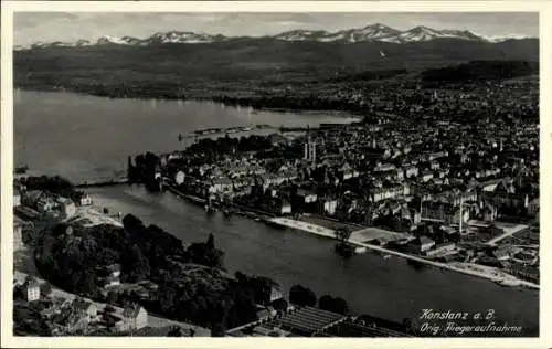 Ak Konstanz am Bodensee, Fliegeraufnahme