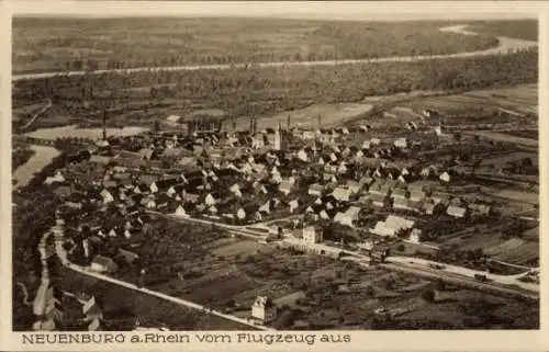 Ak Neuenburg am Rhein Baden, Fliegeraufnahme