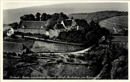 Ak Durbach in Baden, Fliegeraufnahme, Schloss Staufenberg