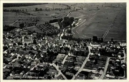 Ak Iffezheim am Rhein, Fliegeraufnahme