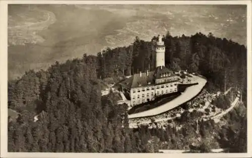 Ak Baden Baden, Merkur, Aussichtsturm, Fliegeraufnahme