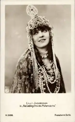 Ak Schauspielerin Lilly Jacobsson, Die Lieblingsfrau des Maharadscha, PH Berlin 3008