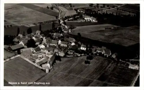 Ak Neuses am Sand Prichsenstadt in Unterfranken, Fliegeraufnahme