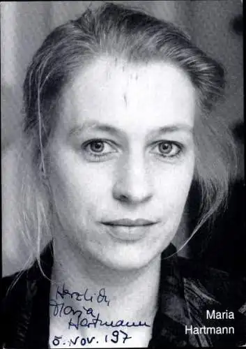 Ak Schauspielerin Maria Hartmann, Portrait, Autogramm