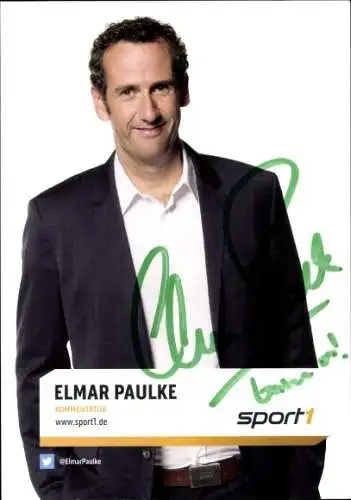 Ak Kommentator Elmar Paulke, Portrait, Sport 1, Autogramm