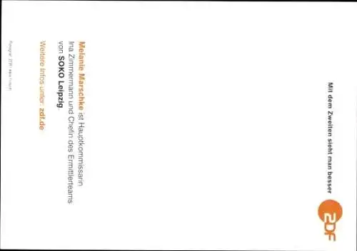 Ak Schauspielerin Melanie Marschke, Portrait, Autogramm