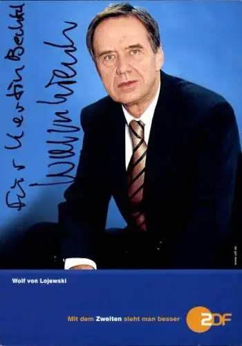 Ak Moderator Wolf von Lojewski, Portrait, Autogramm