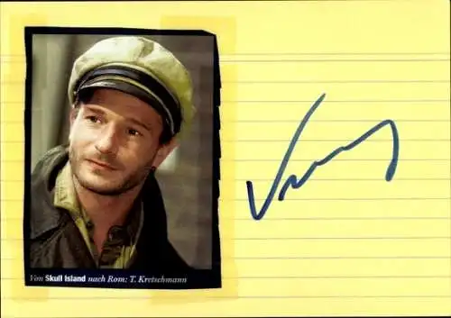 Ak Schauspieler Thomas Kretschmann, Portrait, Film Skull Island, Autogramm