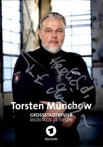 Ak Schauspieler Torsten Münchow, Portrait, Serie Grossstadtrevier, Autogramm