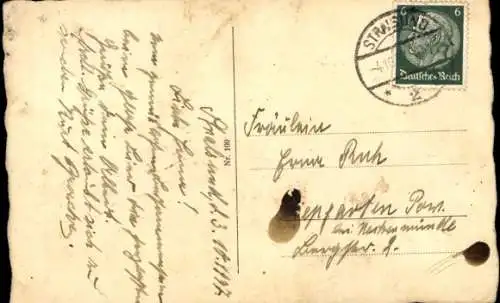 Ak Stralsund in Vorpommern, Panorama, Fähre