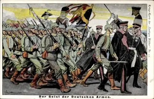 Künstler Ak Der Geist der deutschen Armee, Lustige Blätter Nr. 17