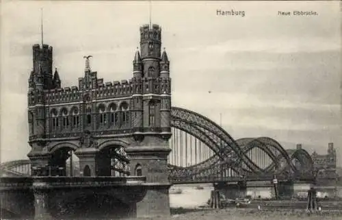 Ak Hamburg Mitte Altstadt, Neue Elbbrücke