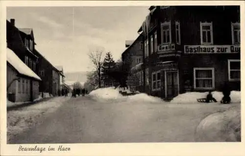 Ak Braunlage im Oberharz, Straße, Gasthaus zur Quelle