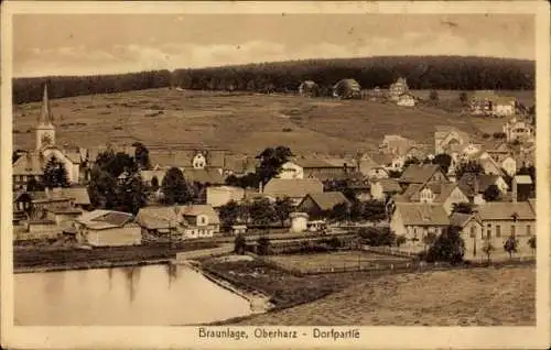 Ak Oderberg Braunlage im Oberharz, Gesamtansicht, Kirche