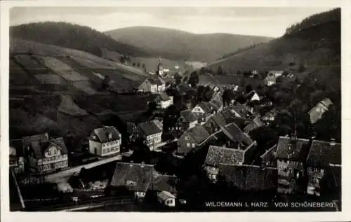 Ak Wildemann Clausthal Zellerfeld im Oberharz, Gesamtansicht, Schöneberg