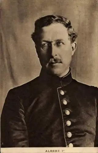 Ak König Albert I von Belgien, Portrait