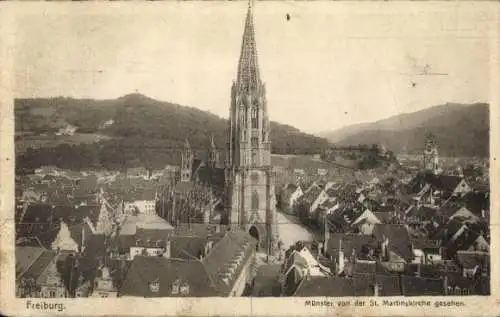 Ak Freiburg im Breisgau, Münster, Sankt-Martinskirch